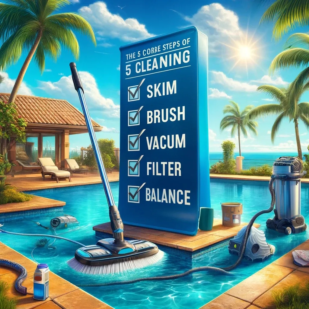 Top five weekly pool maintenance steps to keep your pool crystal clear